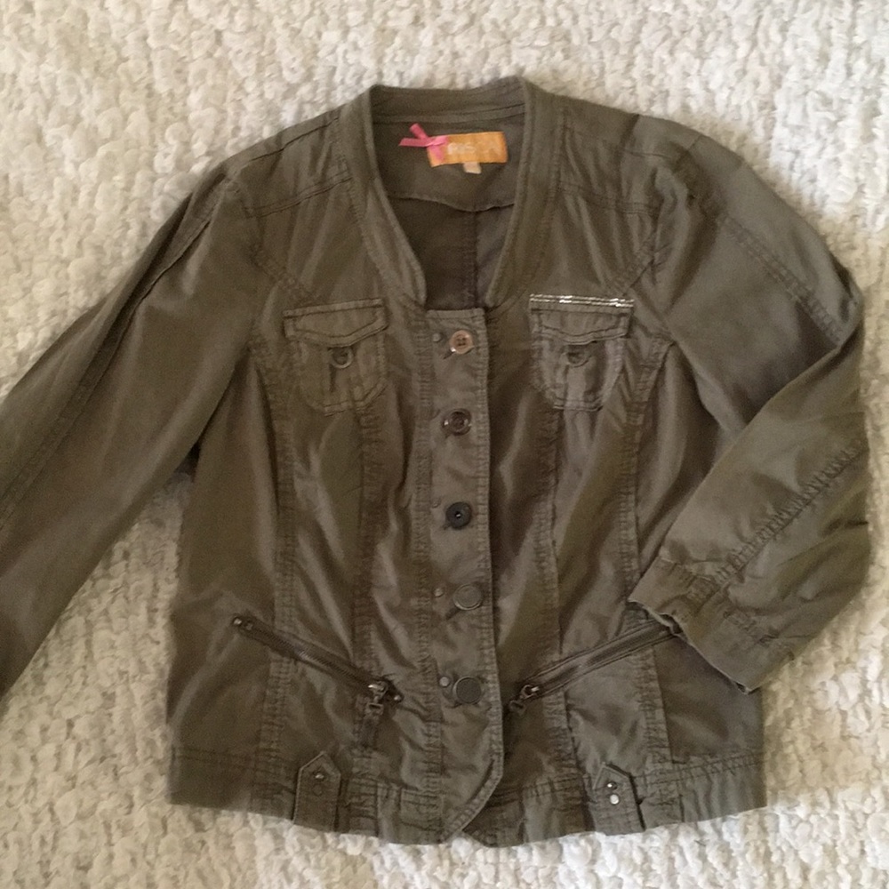 Light Army Green Cargo Jacket